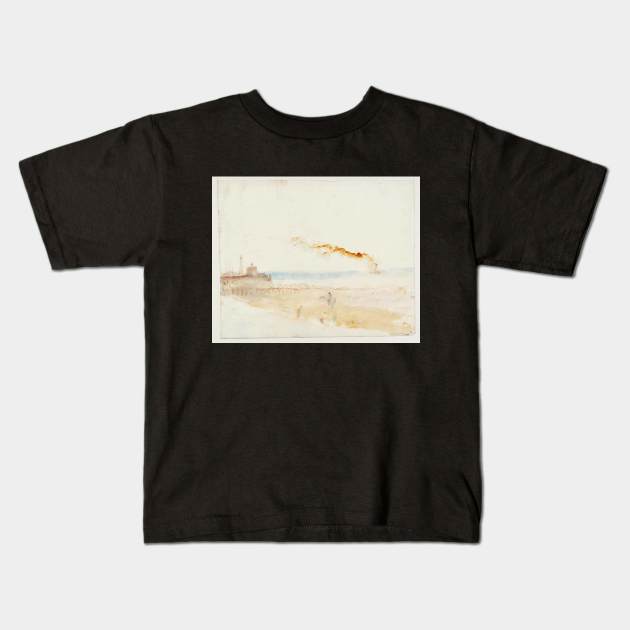 A Steamer off a Pier, Margate, 1843 Kids T-Shirt by Art_Attack